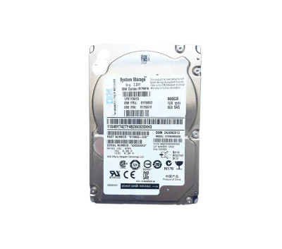 IBM 81Y9893 900GB 10000RPM SAS 6Gbps 2.5 Hot Swap Hard Drive for IBM System Storage DS3512 DS3524 DS3950, with Tray