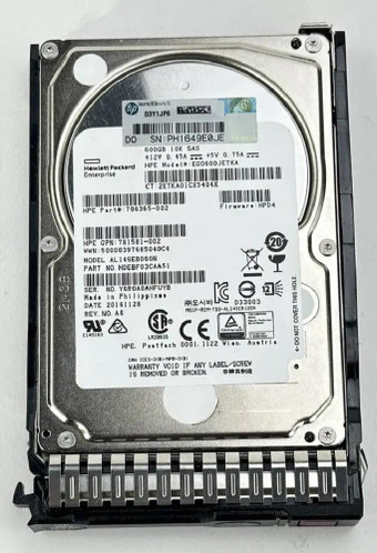 HP 872285-001 600GB SAS 12Gb/s 2.5Hard Drive for SAN Array