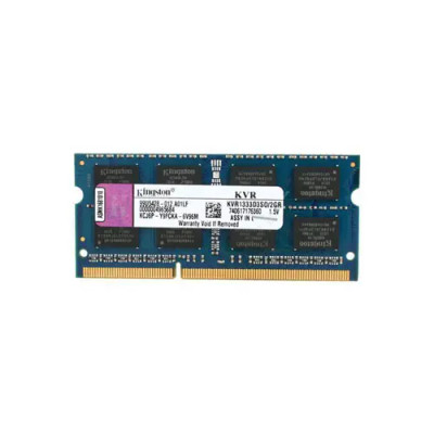 KVR1333D3SO/2GR - Kingston 2GB DDR3-1333MHz PC3-10600 204-Pin SoDimm Memory