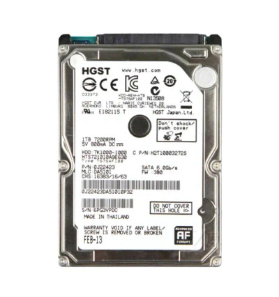 HGST HTS721010A9E630 Travelstar 7K1000 1TB SATA 6Gb/s 2.5-inch HDD