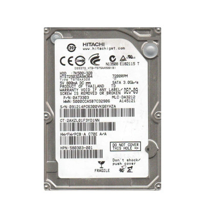 HTS725032A9A364 - Hitachi 320GB 7200RPM SATA 3Gb/s 2.5" HDD