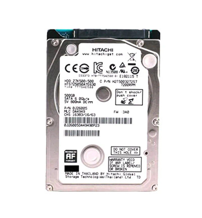 HTS725050A7E630 - HGST 500GB 7200RPM SATA 6Gb/s 2.5" HDD