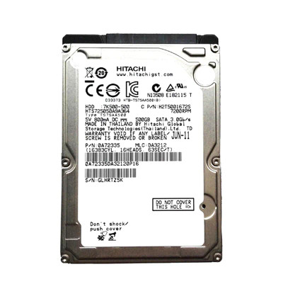 Hitachi HTS725050A9A364 Travelstar 7K500 500GB SATA 3Gb/s 2.5HDD