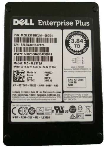 MZ-ILS3T8A - Samsung 3.8TB SAS 12Gb/s 2.5" Read Intensive SSD