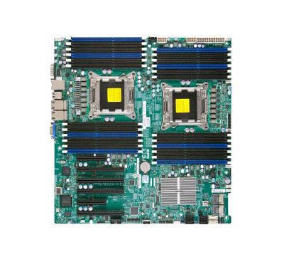 Supermicro X9QRI-F+-B Quad LGA2011 Server Motherboard for Intel C602 DDR3 SATA3 V/2GbE - Compatible with Server Racks
