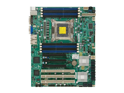 Supermicro X9SRE-3F-O LGA2011 Server Motherboard, Intel C606, DDR3, SATA3, V/2GbE, ATX - Compatible with server racks