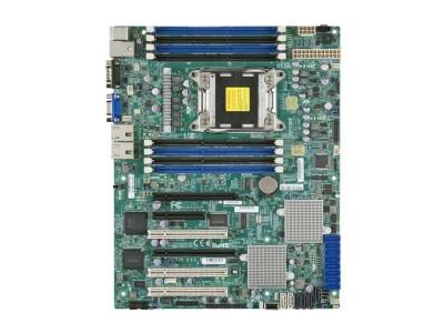 Supermicro X9SRH-7TF-B LGA2011 Server Motherboard, Intel C602J, DDR3, SATA3, SAS2, V/2GbE, ATX - Compatible with Servers