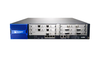 Juniper J4350 Service Router - DC Power Supply - Ideal for Network Infrastructure - Mounted in Server Rack