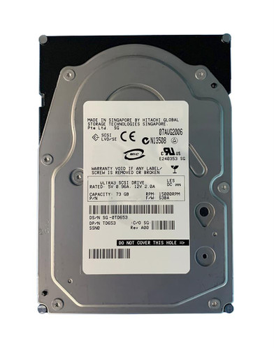 TD653 - Dell 73GB 15000RPM SCSI 3.5-Inch HDD