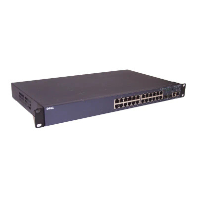 Dell PowerConnect 3424 24-Port Ethernet Switch, Rack-mountable, 2 Gigabit Ports, 2 SFP, Layer-2 Managed, for Network Racks