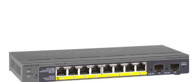 NetGear Prosafe 8-Ports Gigabit PoE Smart Switch with 2 Fiber SFP Slots for Network Connectivity