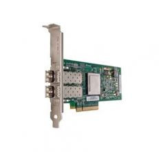 Dell 2GB Dual Ports Fibre Channel Host Bus Adapter for PCI-x Express, compatible with servers.