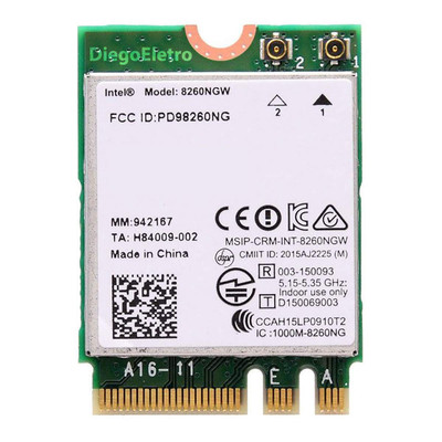 8260.NGWMG - Intel 867Mbps Dual Band 802.11ac Bluetooth M.2 Network Card