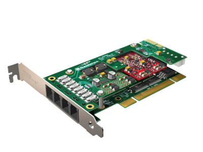 HP Sangoma 4-Port FXO Telephony Analog Voice Card for ProLiant DL360p Gen8 Servers