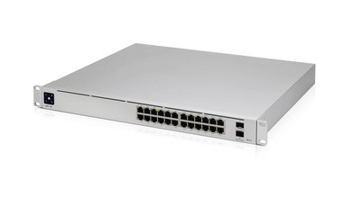 Ubiquiti USW-Pro-24-POE Layer 3 Switch - 24 Ports - Managed - Modular - Fiber & Ethernet - 1U - Compatible with Servers