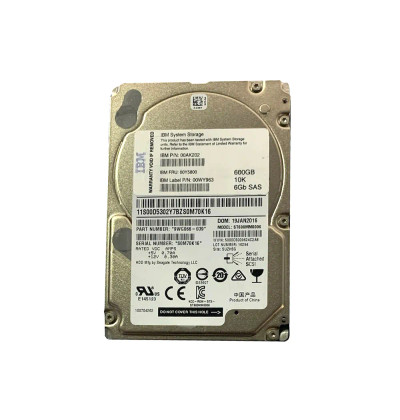 IBM 600GB 10000RPM SAS 6Gb/s hot-swappable 2.5 hard drive for Storewize V5000, compatible with server racks