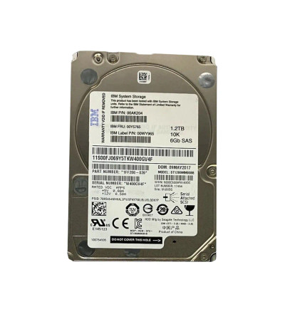 00AK204 - IBM 1.2TB 10000RPM SAS 6Gb/s 2.5" HDD