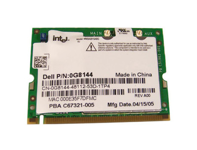 0G8144 - Dell WM3A2915ABG Wireless Mini PCi Wi-Fi Card for Latitude D410