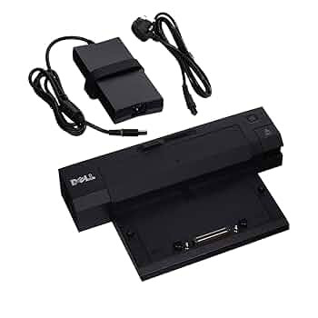 Dell E-Port USB 3.0 Advanced Port Replicator for Latitude E-Family Laptops, 8RNJ7, compatible with AC adapter