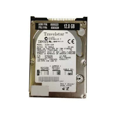 IBM Travelstar 12GN 12GB 4200RPM ATA-66 2.5 Hard Drive for ThinkPad - 05K9229, compatible with ThinkPad laptops IBM Travelstar 12GN 12GB 4200RPM ATA-66 2.5 Hard Drive for ThinkPad - 05K9229, compatible with ThinkPad laptops