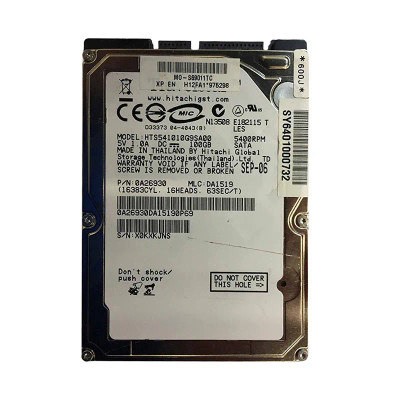 0A26930 - Hitachi 100GB 5400RPM SATA 8MB 2.5" HDD