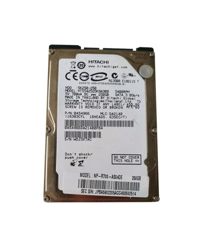 0A54966 - Hitachi 250GB 5400RPM SATA 8MB 2.5" HDD
