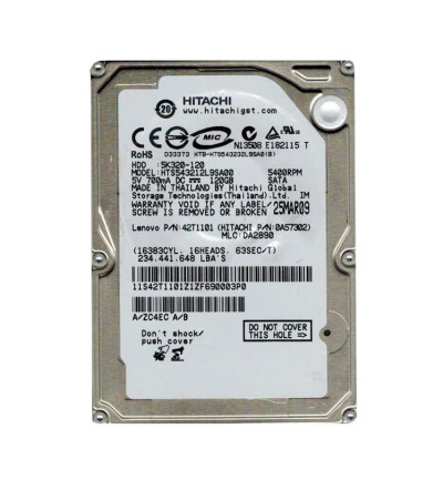 0A57302 - Hitachi 120GB 5400RPM SATA 8MB 2.5" HDD