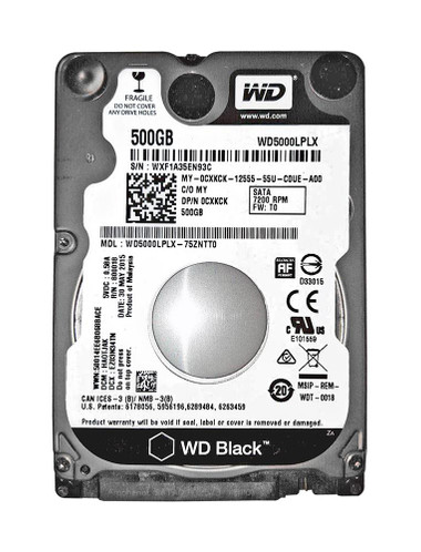 0CXKCK - Dell 500GB 7200RPM 32MB SATA 2.5" HDD