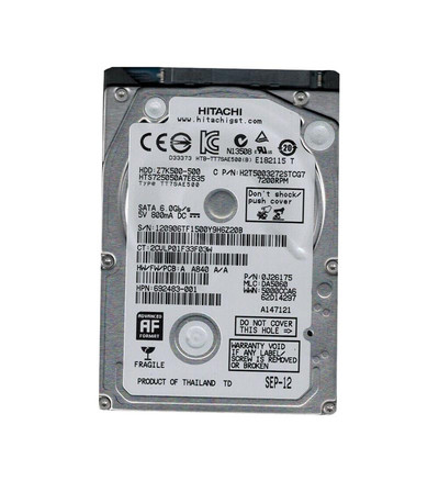0J26175 - Hitachi 500GB 7200RPM SATA 6Gb/s 2.5" HDD