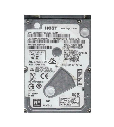 0J43955 - Hitachi 500GB 7200RPM SATA 6Gb/s 2.5" HDD