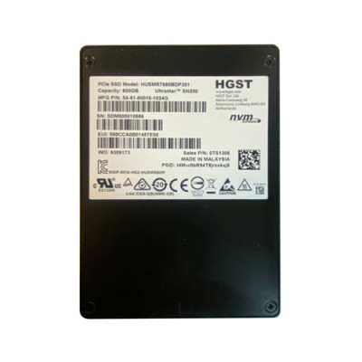 0TS1306 - WESTERN DIGITAL 800GB PCIe 3.0 x4 NVMe 2.5" SSD