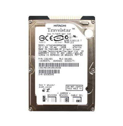 13G1401 - Hitachi 20GB 4200RPM 2.5" IDE 2MB HDD