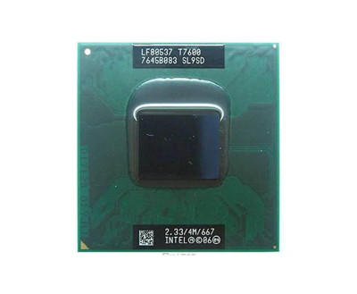 Intel Core 2 Duo T7600 2.33GHz mobile processor for Socket PPGA478, 667MHz FSB, 4MB L2 Cache - BX80537T7600