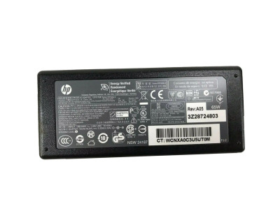 HP 65-Watts AC Smart Power Adapter for Pavilion 677774-001, compatible with Pavilion laptops, black design, compact size