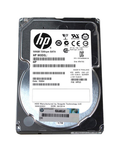 HP 500GB 7200RPM SATA 6Gb/s 3.5 Hard Drive for ProLiant DL360p Gen8 Servers