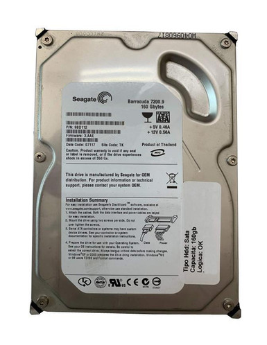 9BD112-304 - Seagate 160GB 7200RPM SATA 3Gb/s 3.5" HDD