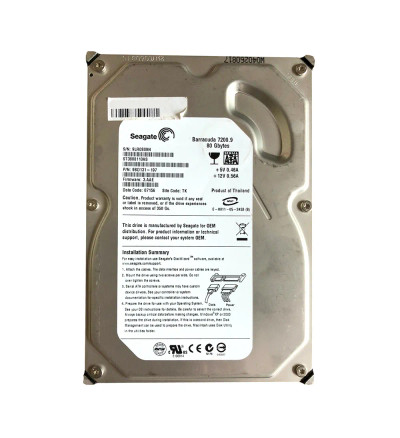 9BD131-197 - Seagate 80GB 7200RPM SATA 3Gb/s 3.5" HDD