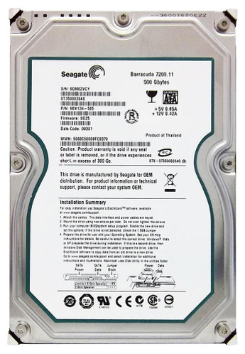9BX134-505 - Seagate 500GB 7200RPM SATA 3Gb/s 3.5" HDD