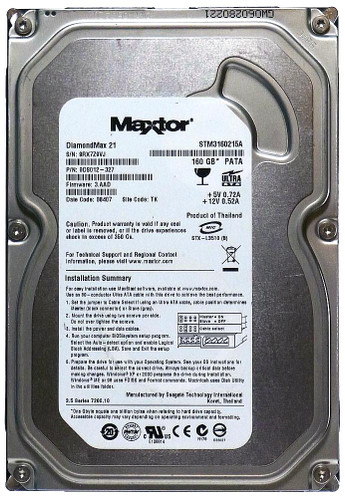 Seagate 160GB 7200RPM ATA-100 3.5 Hard Drive for Servers - 9DS012-327