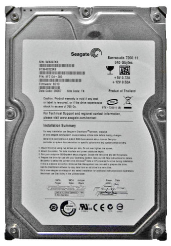 9FZ134-300 - Seagate 640GB 7200RPM SATA 3Gb/s 32MB 3.5" HDD