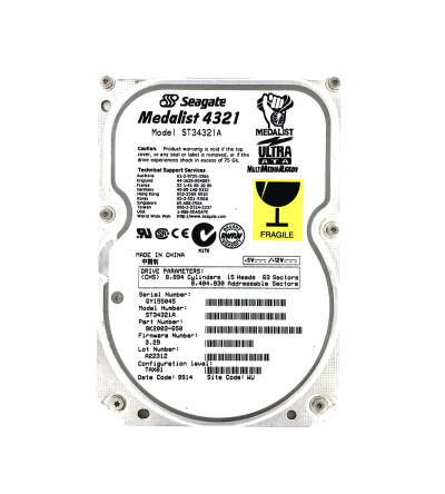 9K2003-650 - Seagate 4.3GB 5400RPM 3.5" IDE HDD