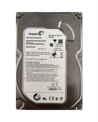 Seagate BarraCuda 7200.12 500GB SATA Hard Drive 7200RPM 16MB Cache 3.5-Inch - Compatible with CE, SKU: 9SL142-035