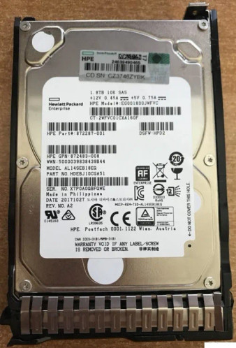 872287-001 - HP 1.8TB 10000RPM SAS 12Gb/s 2.5" HDD