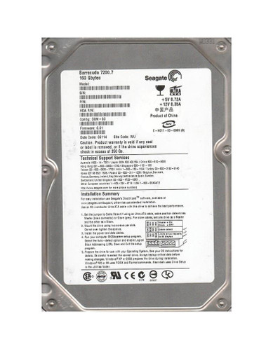 9W2011-303 - Seagate 160GB 7200RPM SATA 2MB 3.5" HDD