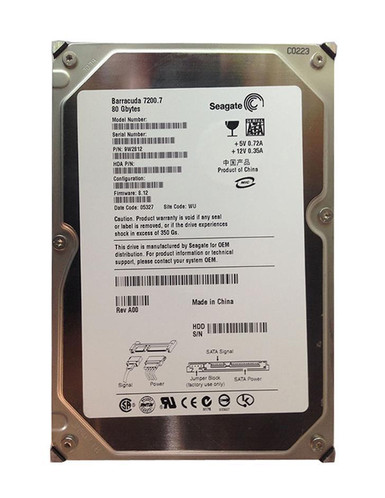 9W2812-032 - Seagate 80GB 7200RPM SATA 8MB 3.5" HDD