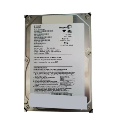 9W6022-177 - Seagate 80GB 7200RPM IDE ATA-100 2MB 3.5" HDD