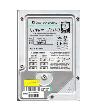 AC22100-00LA - WESTERN DIGITAL 2.1GB 5200RPM IDE 3.5" HDD