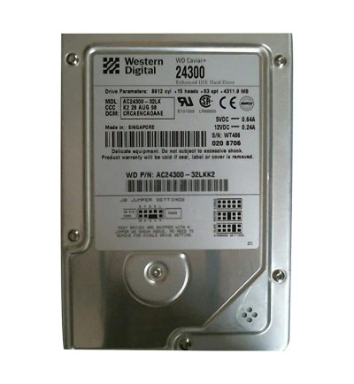 AC24300-32LK - Western Digital 4.3GB 5400RPM EIDE 3.5" HDD