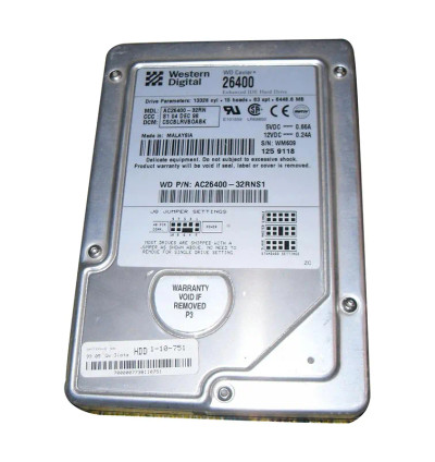 Western Digital 6GB 5400RPM ATA-33 3.5-inch Hard Drive for AC26400-32RN, compatible with desktop computers