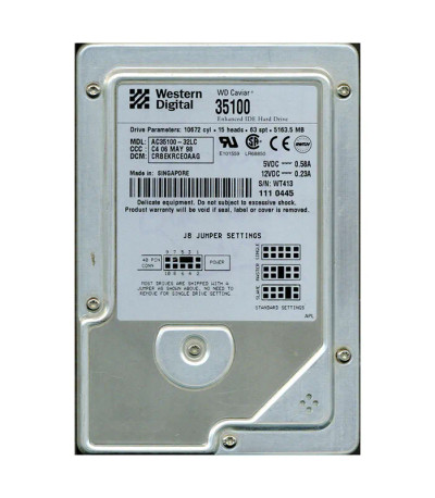 AC35100 - Western Digital 5GB 5400RPM EIDE 3.5" HDD